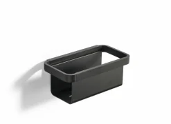 Zone Doucherek 22x11x9cm - aluminium - zwart- Doucherek