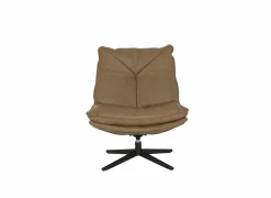 Fauteuils|Draaifauteuil A8036 75x90x87cm - leder - cognac