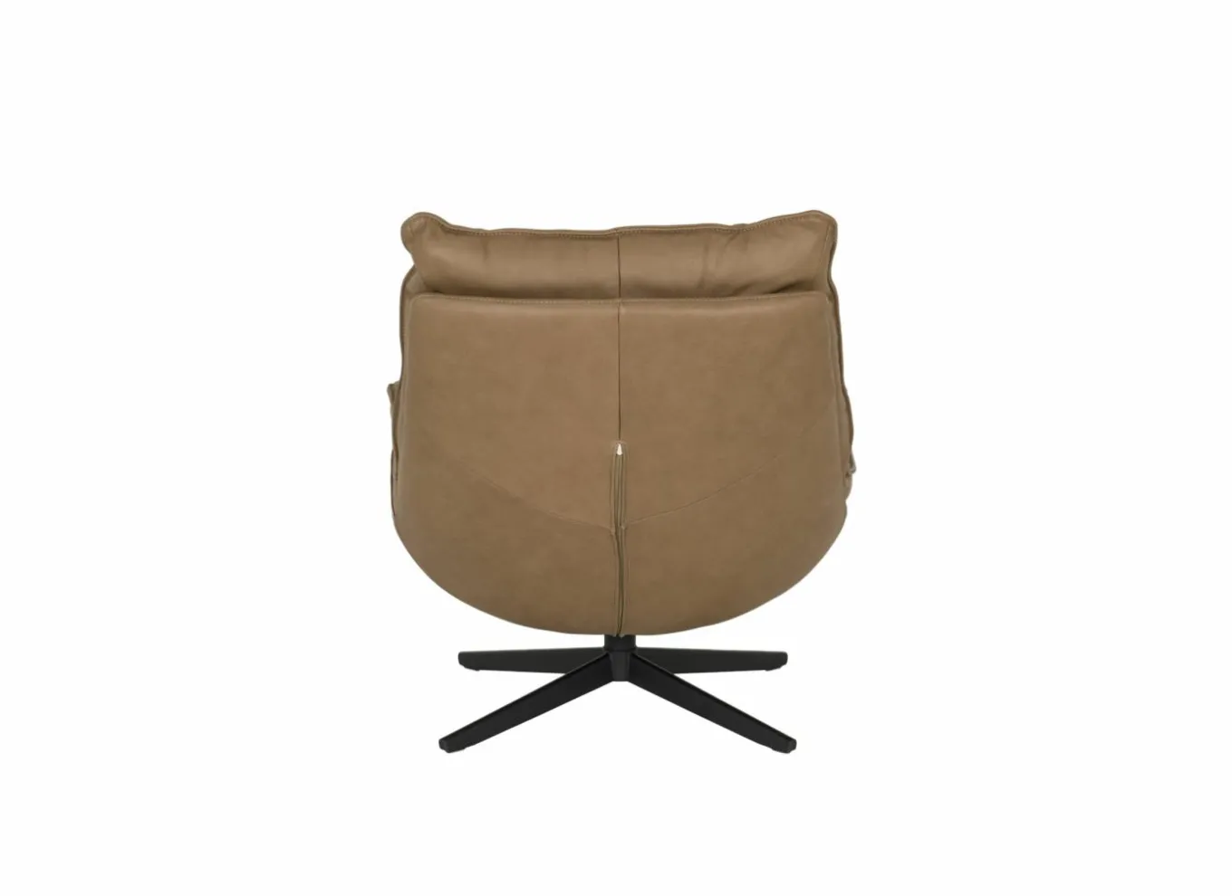 Fauteuils|Draaifauteuil A8036 75x90x87cm - leder - cognac