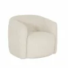 Fauteuils|Draaifauteuil Alken 87x87x77cm - bouclé - beige