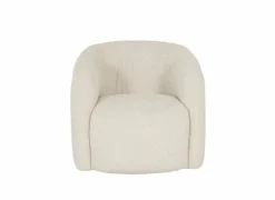 Fauteuils|Draaifauteuil Alken 87x87x77cm - bouclé - beige