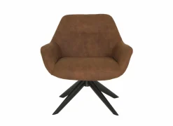 Fauteuils|Draaifauteuil Catalano 80x75x78cm - stof - cognac