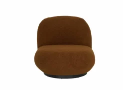 Fauteuils|Draaifauteuil Criollo 91x95x71cm - bouclé - roestbruin