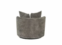 Draaifauteuil Dynamo 93,5x88x84cm - stof - donkergrijs- Fauteuils