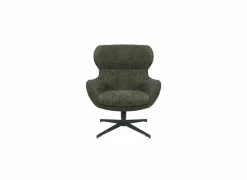 Draaifauteuil Federico 73x79x88cm - polyestervezel - donkergroen- Fauteuils