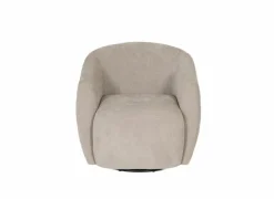 Draaifauteuil Gela 85x95x80cm - stof - lichtbruin- Fauteuils