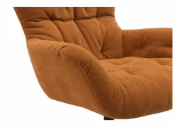 Draaifauteuil Hopi 80x83x88cm - stof - oranje- Fauteuils