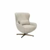 Draaifauteuil Moana 76x87,5x90cm - polyestervezel - beige- Fauteuils