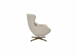 Draaifauteuil Moana 76x87,5x90cm - polyestervezel - beige- Fauteuils