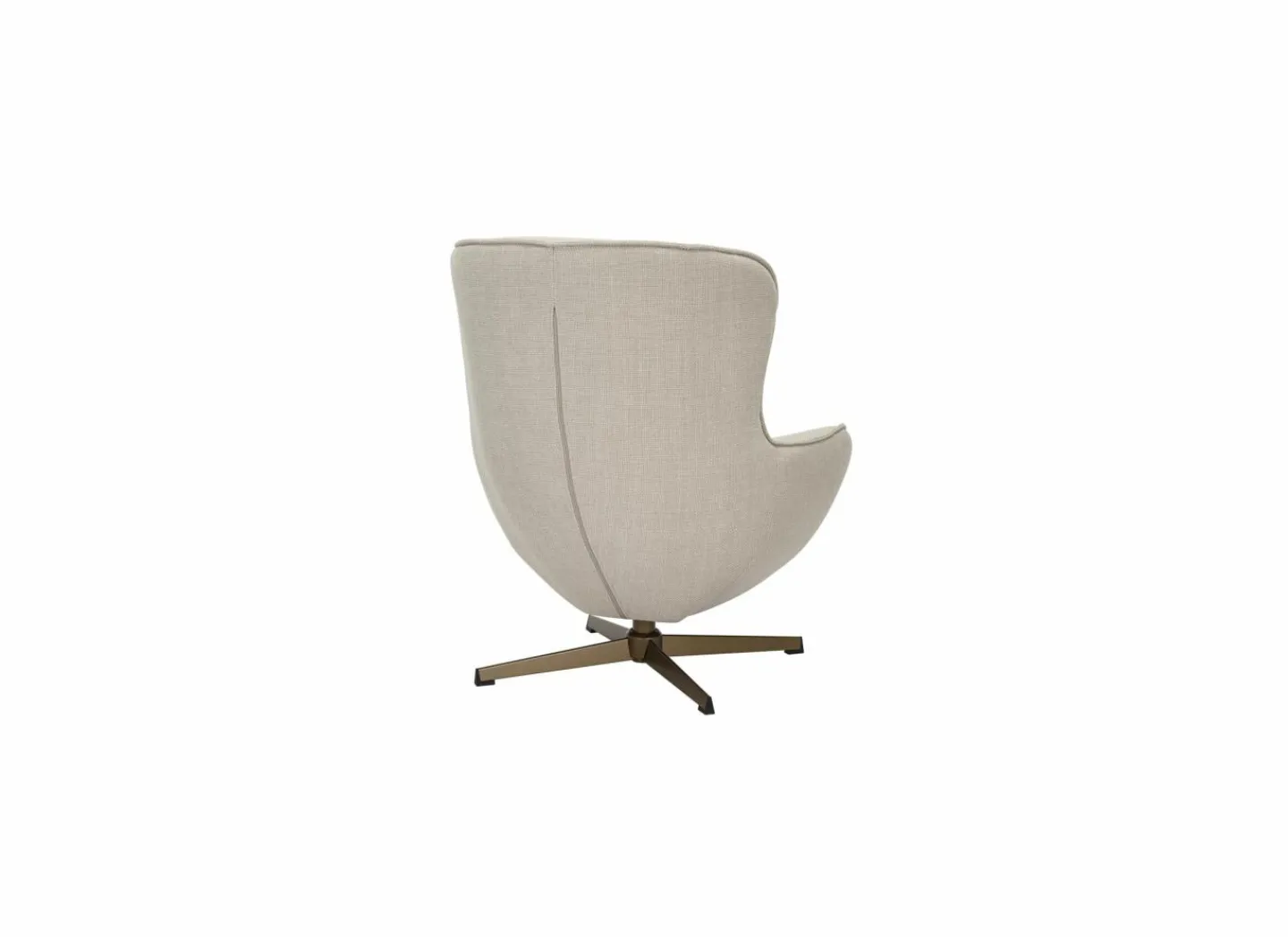 Draaifauteuil Moana 76x87,5x90cm - polyestervezel - beige- Fauteuils