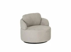 Fauteuils|Draaifauteuil Noto Ø94x80cm - stof - beige