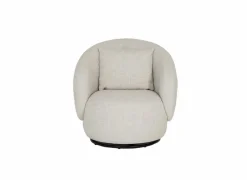 Draaifauteuil Pasoa Ø90x82cm - stof - beige naturel- Fauteuils