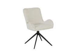 Draaistoel Augure stof wit- Eetkamerstoelen
