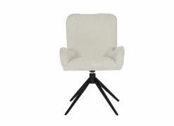 Draaistoel Augure stof wit- Eetkamerstoelen