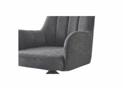 Eetkamerstoelen|Draaistoel Bonzo 59x58x88cm - stof - antraciet