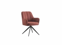 Eetkamerstoelen|Draaistoel Bonzo 59x58x88cm - stof - rood