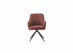 Eetkamerstoelen|Draaistoel Bonzo 59x58x88cm - stof - rood
