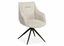 Eetkamerstoelen|Draaistoel Colin 61x67x87,5cm - stof - beige