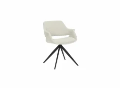 Draaistoel Commander 58x58x77,5cm - stof - cream- Eetkamerstoelen