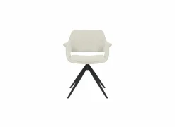 Draaistoel Commander 58x58x77,5cm - stof - cream- Eetkamerstoelen