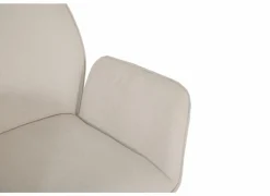 Draaistoel Hanna 68,5x62x90cm - stof - beige- Eetkamerstoelen