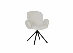 Eetkamerstoelen|Draaistoel Josea 66x55x88cm - polyestervezel - beige