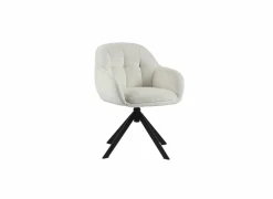 Eetkamerstoelen|Draaistoel Mayday 60x61,5x80cm - polyestervezel - wit