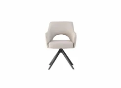 Eetkamerstoelen|Draaistoel Mesa 55x48x84cm - stof - greige