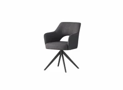 Draaistoel Mesa 55x48x84cm - stof - antraciet- Eetkamerstoelen