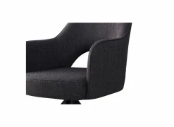 Draaistoel Mesa 55x48x84cm - stof - antraciet- Eetkamerstoelen