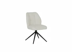 Draaistoel Pareto 48x63x83,5cm - stof - beige- Eetkamerstoelen
