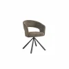 Draaistoel Robin 60x56x79,50cm - stof - groen- Eetkamerstoelen