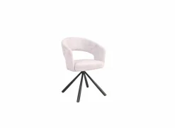Draaistoel Robin 60x56x79,5cm - stof - beige- Eetkamerstoelen