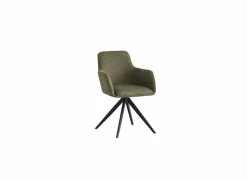 Eetkamerstoelen|Draaistoel Sirius 57x60x83cm - stof - groen