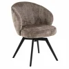 Eetkamerstoelen|Draaistoel stof - bruin