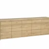 Dressoirs|Dressoir Amarillo 250cm - eik massief & decor - naturel
