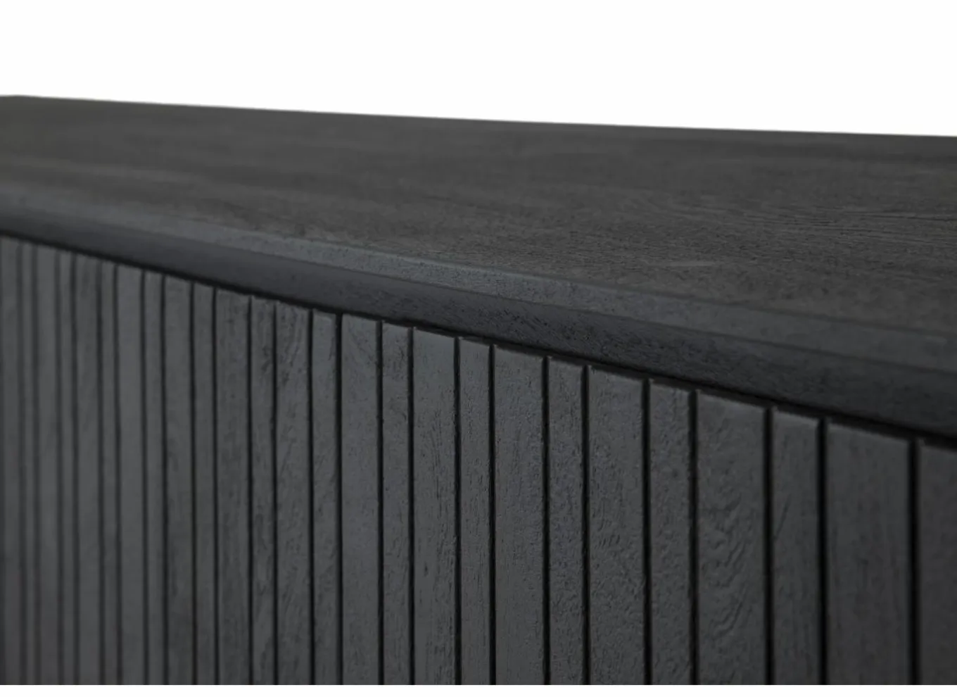 Dressoirs|Dressoir Aquilano 225cm - acacia massief - zwart