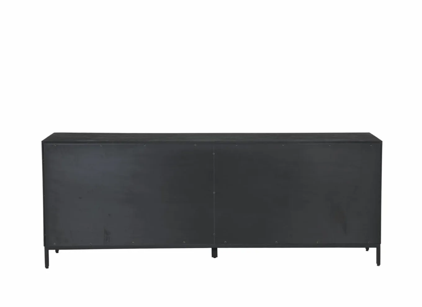 Dressoirs|Dressoir Aquilano 225cm - acacia massief - zwart