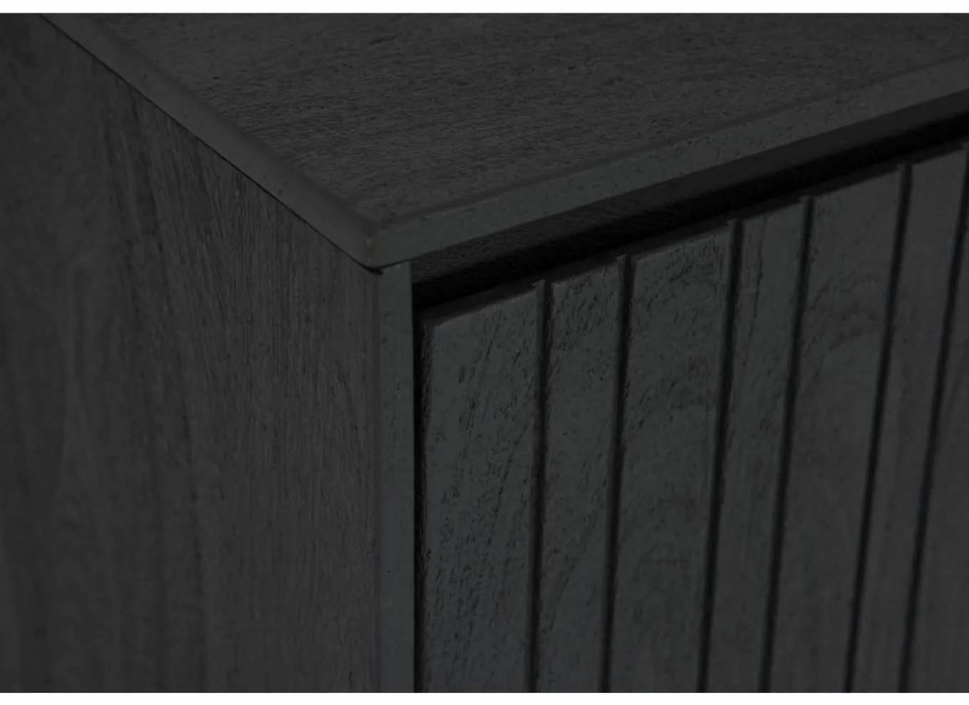 Dressoirs|Dressoir Aquilano 225cm - acacia massief - zwart