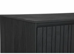 Dressoirs|Dressoir Aquilano 225cm - acacia massief - zwart