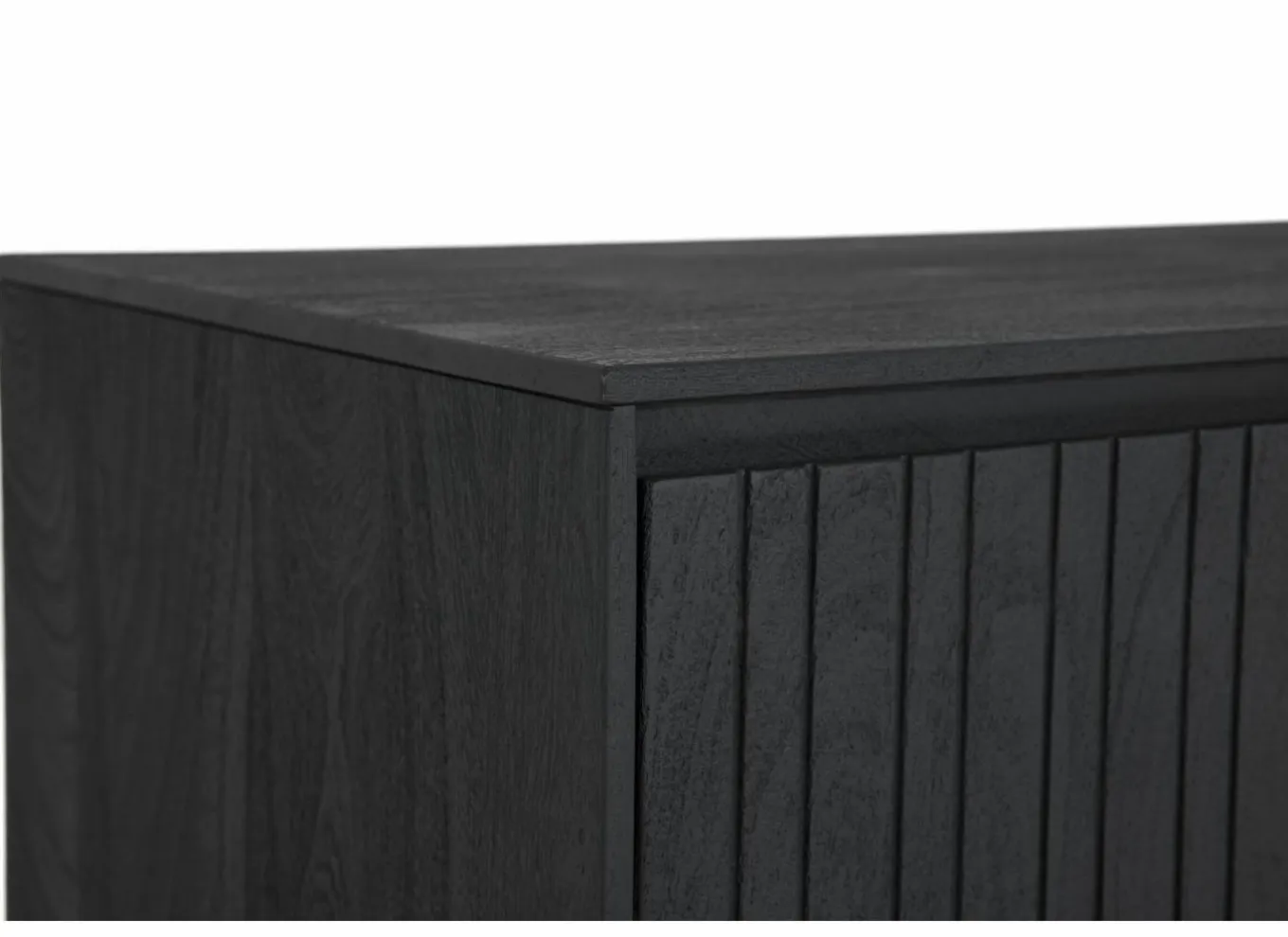 Dressoirs|Dressoir Aquilano 225cm - acacia massief - zwart