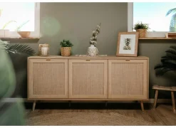 Dressoir Bali 150cm - melamine - sonoma eik- Dressoirs