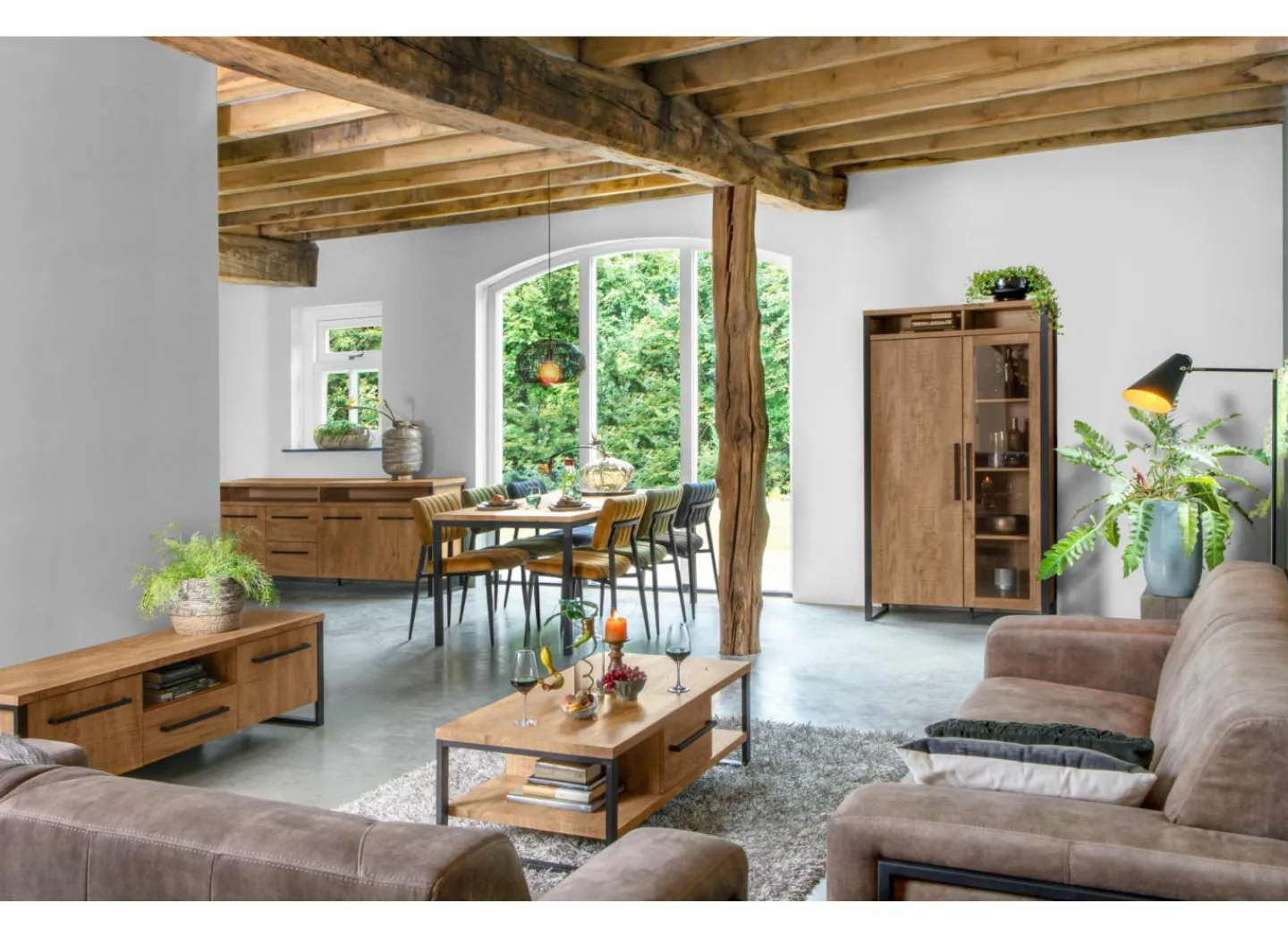 Dressoir Caribba 210cm - melamine - tropic- Dressoirs