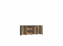 Dressoir Clif 206cm - decor - old wood & beton- Dressoirs