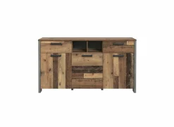 Dressoir Clif 156cm - decor - old wood & beton- Dressoirs