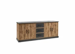 Dressoirs|Dressoir 226cm - decor - bruin & zwart