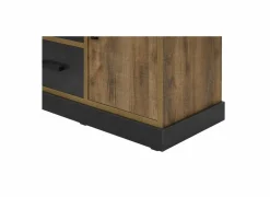 Dressoir 184cm - decor - bruin & zwart- Dressoirs