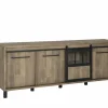 Dressoir 238cm - decor - old teak & matt black- Dressoirs