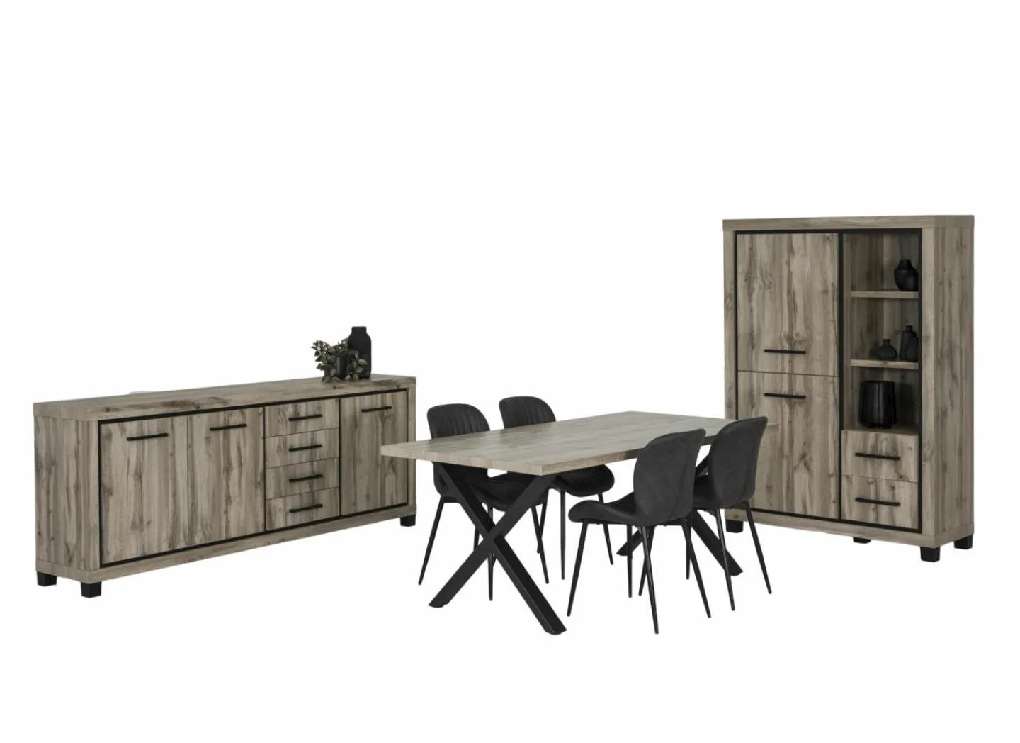 Dressoir Elegance 225cm - decor - canada oak- Dressoirs