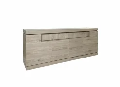 Dressoir Etna 223cm - decor - millenium eik & lichtgrijs- Dressoirs